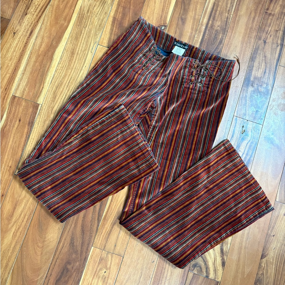 VINTAGE BEBE VELVET FLARES